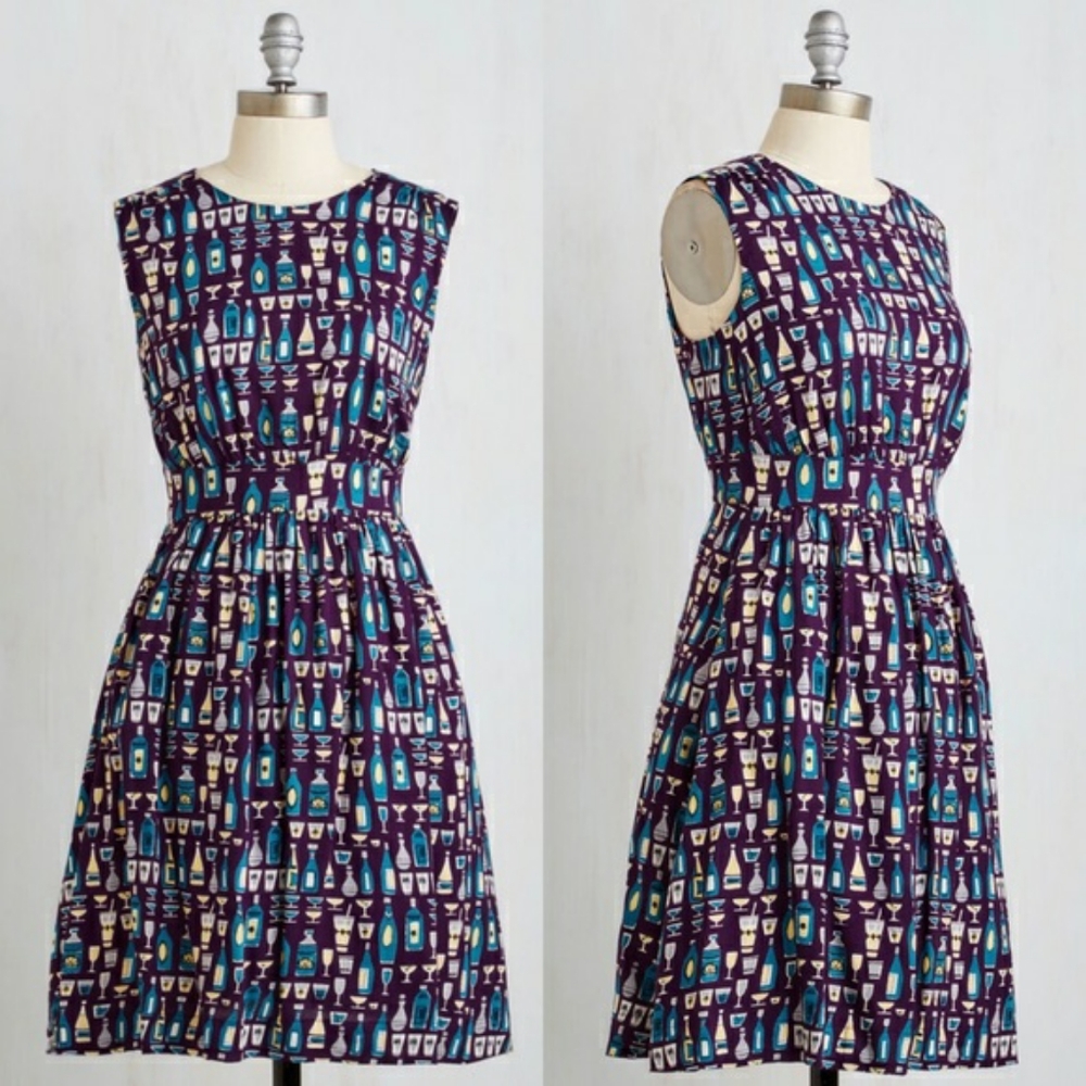 Modcloth Emily and Fin Happy Hour Dress Small